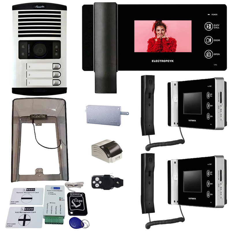 دربازکن تصویری الکتروپیک مدل FD/1086/3/1096/Black سه واحدی