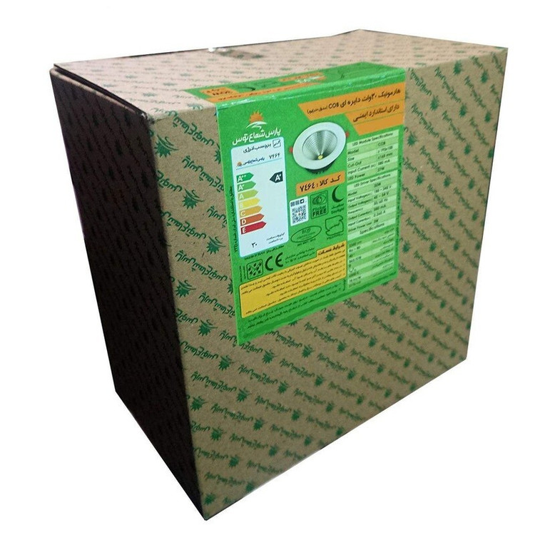 چراغ 30 وات ال ای دی پارس شعاع توس مدل COB هارمونیک دایره