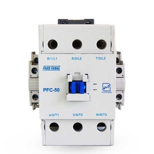 کنتاکتور 50 آمپر 3 فاز پارس فانال مدل PFC-50 بوبین