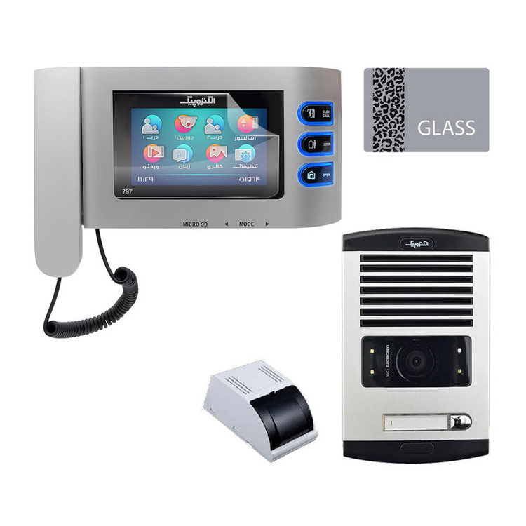 مجموعه دربازکن تصویری الکتروپیک مدل 797-1086 یک واحدی به همراه محافظ صفحه